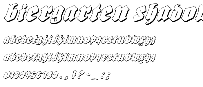 Biergarten Shadow Italic font